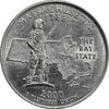 سکه کوارتر دلار 2000P ایالتی ماساچوست - AU58 - آمریکا