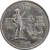 سکه کوارتر دلار 2000D ایالتی ماساچوست - AU58 - آمریکا