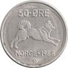 سکه 50 اوره 1968 اولاف پنجم - AU55 - نروژ