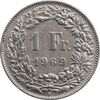 سکه 1 فرانک 1969 دولت فدرال - EF45 - سوئیس