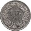 سکه 1 فرانک 1984 دولت فدرال - EF45 - سوئیس