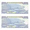 اسکناس 5000 دانگ 1991 جمهوری سوسیالیستی - جفت - UNC64 - ویتنام