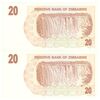 اسکناس 20 دلار 2006 جمهوری - جفت - UNC64 - زیمبابوه