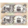 اسکناس 20 دلار بدون تاریخ (2018) جمهوری - BG, WDJ - UNC61 - جفت - گویان