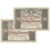 اسکناس 50 کرون 1918 جمهوری اول - جفت - UNC64 - اتریش