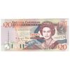 اسکناس 20 دلار بدون تاریخ (2003) الیزابت دوم - با پروانه نقره‌ای-حرف پسوند K - تک - UNC63 - حوزه کارائیب شرقی