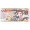 اسکناس 20 دلار بدون تاریخ (2003) الیزابت دوم - با پروانه نقره‌ای-حرف پسوند A - تک - UNC62 - حوزه کارائیب شرقی
