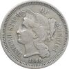 سکه 3 سنت 1866 جمهوری فدرال - EF40 - آمریکا