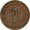 سکه 1 رایش فینیگ 1938A رایش سوم - EF45 - آلمان
