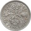 سکه 6 پنس 1961 الیزابت دوم - AU58 - انگلستان