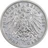 سکه 3 مارک 1909D اتو - EF - cleaned - آلمان - باواریا