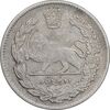 سکه 2000 دینار 1323 تصویری - EF40 - مظفرالدین شاه