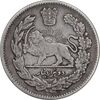 سکه 2000 دینار 1323 تصویری - EF40 - مظفرالدین شاه