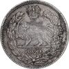 سکه 2000 دینار 1323 تصویری - EF45 - مظفرالدین شاه