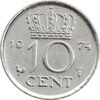 سکه 10 سنت 1974 یولیانا - AU50 - هلند