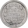 سکه 10 سنت 1918 ویلهلمینا - AU50 - هلند