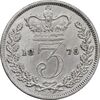 سکه 3 پنس 1876 ویکتوریا - AU - cleaned - انگلستان