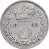 سکه 3 پنس 1908 ادوارد هفتم - AU58 - انگلستان