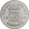 سکه 6 پنس 1942 جرج ششم - EF40 - انگلستان