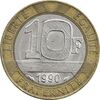 سکه 10 فرانک 1990 جمهوری کنونی - AU58 - فرانسه