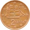 سکه 2 یورو سنت 2002 جمهوری سوم - AU58 - یونان