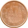 سکه 1 یورو سنت 2011 خوآن کارلوس یکم - MS61 - اسپانیا