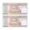 اسکناس 1000 ریال (جعفری - مظاهری) - جایگزین - جفت - UNC63 - جمهوری اسلامی