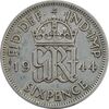 سکه 6 پنس 1944 جرج ششم - EF45 - انگلستان