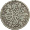سکه 6 پنس 1929 جرج پنجم - VF35 - انگلستان