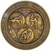 مدال یادبود مسابقات جهانی کشتی تهران 1352 (با جعبه) - MS64 - محمد رضا شاه