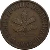 سکه 2 فینیگ 1950D جمهوری فدرال - EF40 - آلمان