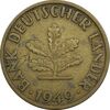 سکه 10 فینیگ 1949F جمهوری فدرال - EF40 - آلمان