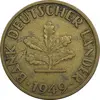 سکه 10 فینیگ 1949F جمهوری فدرال - EF40 - آلمان