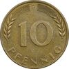 سکه 10 فینیگ 1950D جمهوری فدرال - EF45 - آلمان