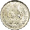 سکه 1 ریال 1323/2 نقره - سورشارژ تاریخ - نوع یک - MS63 - محمد رضا شاه