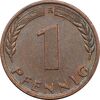 سکه 1 فینیگ 1950F جمهوری فدرال - AU50 - آلمان