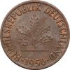 سکه 1 فینیگ 1950F جمهوری فدرال - AU50 - آلمان