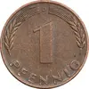 سکه 1 فینیگ 1970D جمهوری فدرال - EF45 - آلمان