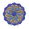 بشقاب میناکاری طرح گل و مرغ - 25 سانتی - کد: 028751