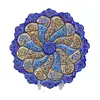 بشقاب میناکاری طرح گل و مرغ - 25 سانتی - کد: 028751