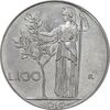 سکه 100 لیره 1969 جمهوری - AU50 - ایتالیا