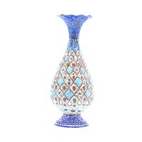 گلدان میناکاری طرح اسلیمی و ختایی - 20 سانتی