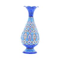 گلدان میناکاری طرح اسلیمی و ختایی - 20 سانتی
