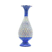 گلدان میناکاری طرح اسلیمی و ختایی - 25 سانتی