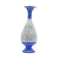 گلدان میناکاری طرح اسلیمی و ختایی - 25 سانتی