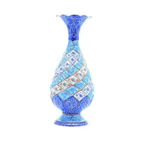 گلدان میناکاری طرح اسلیمی و ختایی - 20 سانتی