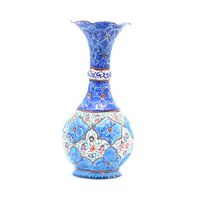 گلدان میناکاری طرح اسلیمی و ختایی - 15 سانتی