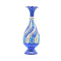 گلدان میناکاری طرح اسلیمی و ختایی - 25 سانتی
