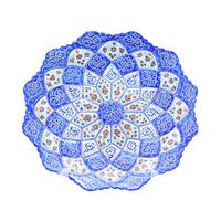 بشقاب میناکاری طرح اسلیمی و ختایی - 20 سانتی