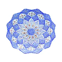 بشقاب میناکاری طرح اسلیمی و ختایی - 20 سانتی